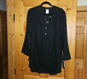 Black Womens Coverup Shirt